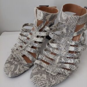 Vionic Snakeskin Multi-Strap Sandals